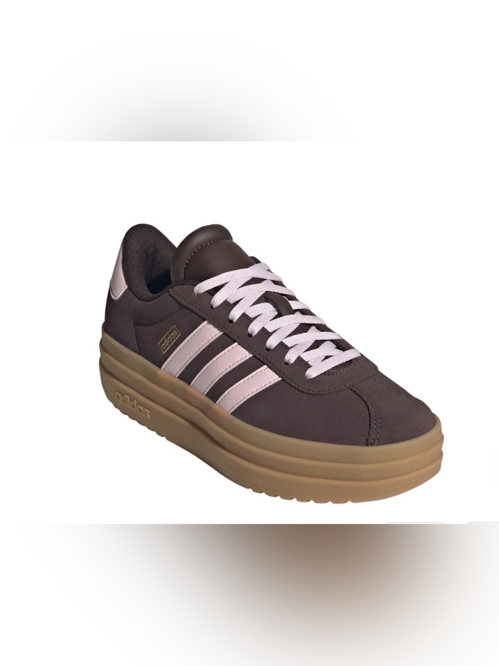 ADIDAS BIG KID VL COURT BOLD SNEAKER - Brown/Pink - Picture 3 of 8